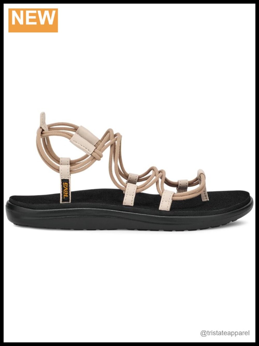 Leather Trim Slip-On Sport Sandal with Mush Topsole